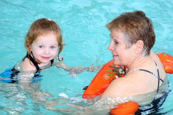 Swimming with Grammy